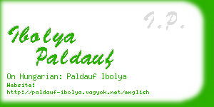 ibolya paldauf business card